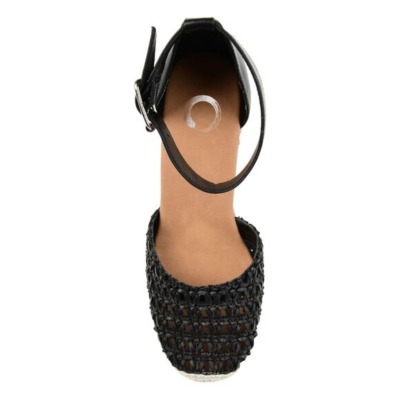 JOURNEE COLLECTION Womens Black 1/2" Platform Closed Back Sierra Wedge Shoes 9 - Picture 3 of 4